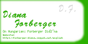 diana forberger business card